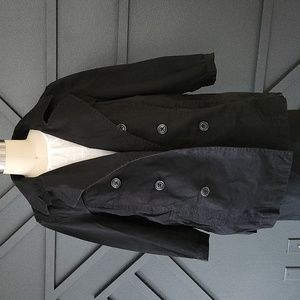 {GAP} Short Trench Coat Black Medium